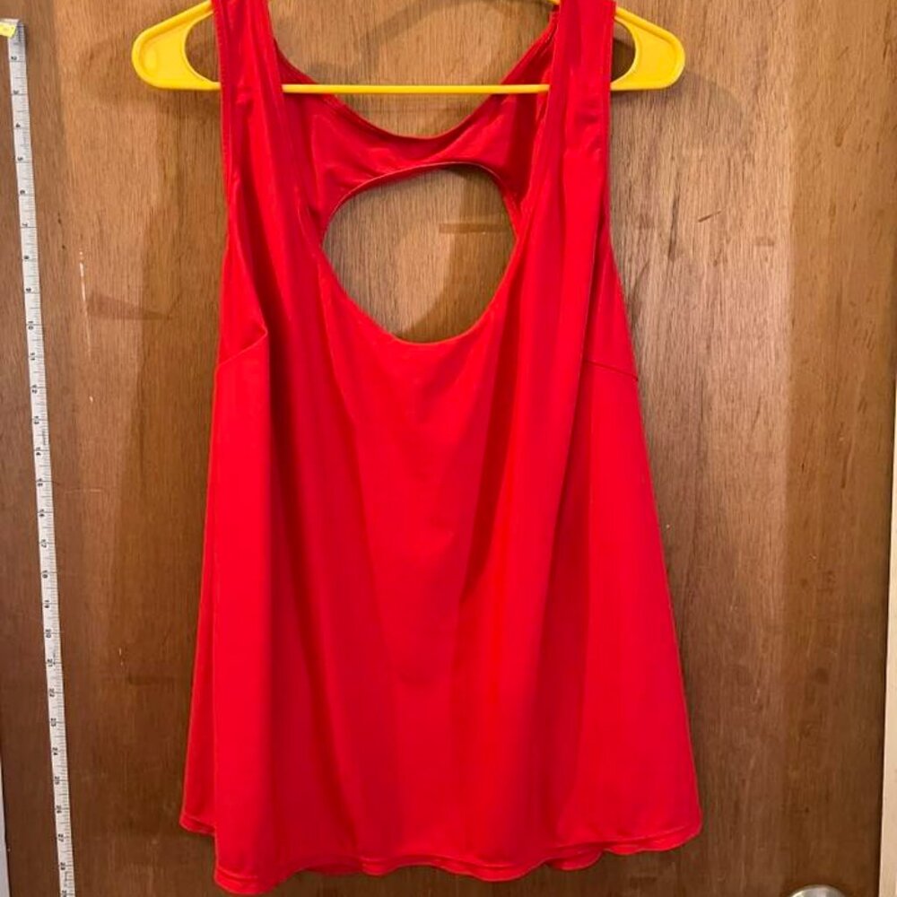 Size 22W - Holipick - Red Sleeveless Swim Top